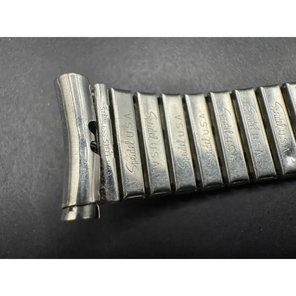 Vintage Speidel USA Made Stainless Steel Expansion Watch Band